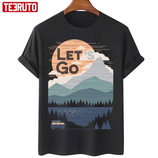 Let’s Go Camping Nature Mountain View Unisex Sweatshirt