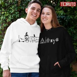 Love Always All Symbols Harry Potter Fan Couple Matching Valentine Hoodie