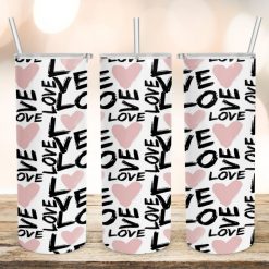 Love Sublimation Designs Valentines Day Tumbler