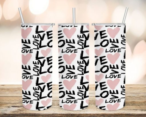 Love Sublimation Designs Valentines Day Tumbler