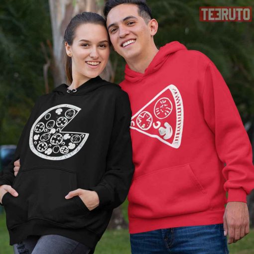 Matching Pizza Slice Couple Valentine Hoodie