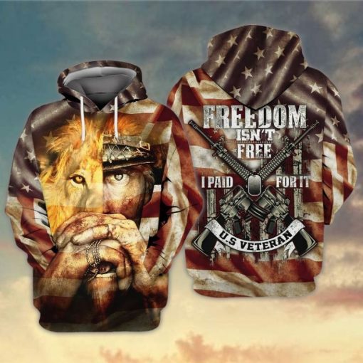 Memorial Day 4th Of July Independence Day Freedom Isnt Free I Paid For It Veteran 3d Hoodie