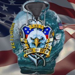 Memorial Day 4th Of July Navy Veteran American Eagle 3d Hoodie