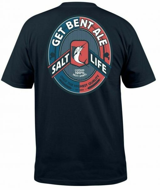 Mens Salt Life Get Bent Graphic Pocket Short Unisex T-Shirt