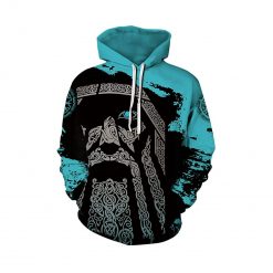 Mens Viking Camo Odin Norse God Hoodie 3D