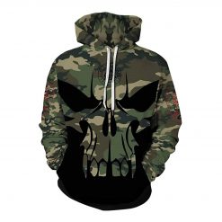 Mens Viking Camo Valknut Totem Hoodie 3D