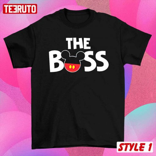 Mickey Minnie Mouse The Boss And The Real Boss Couple Matching T-Shirt