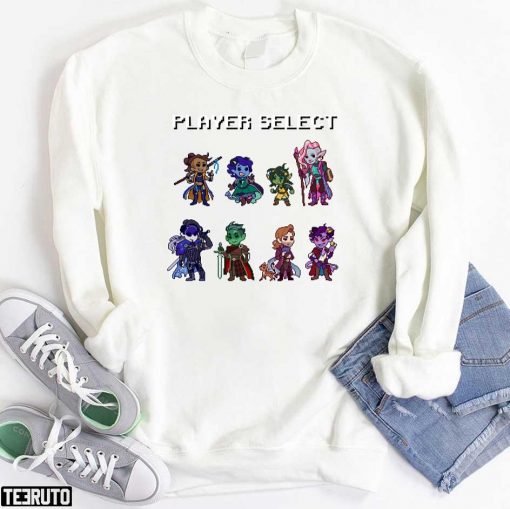 Mighty Nein Pixels Player Select Unisex T-Shirt