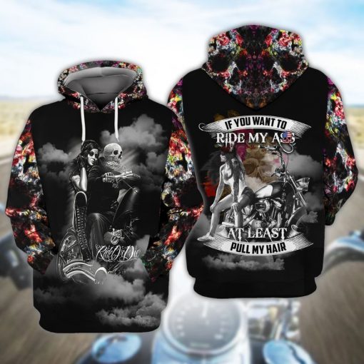 Motorcycle Lady If You To Ride My Ass At Least Pull My Hair 3d Hoodie