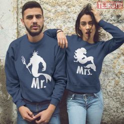 Mr And Mrs Mermaid Matching Couple Valentiine Unisex Sweatshirt