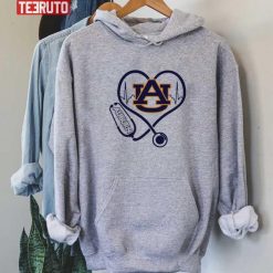 Nurse Love Auburn Tigers Heartbeat Unisex Hoodie