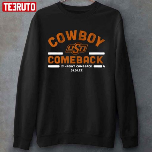 Oklahoma State Cowboy Comeback 21 Point Comeback 2022 Unisex T-Shirt