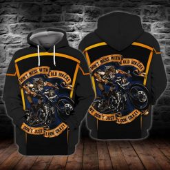 Old Biker Do Not Mess With Old Bikers Do Not Just Look Crazy 3d Hoodie