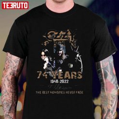 Ozzy Osbourne 74 Years 1948 2022 The Best Memories Never Face Signature Unisex T-Shirt