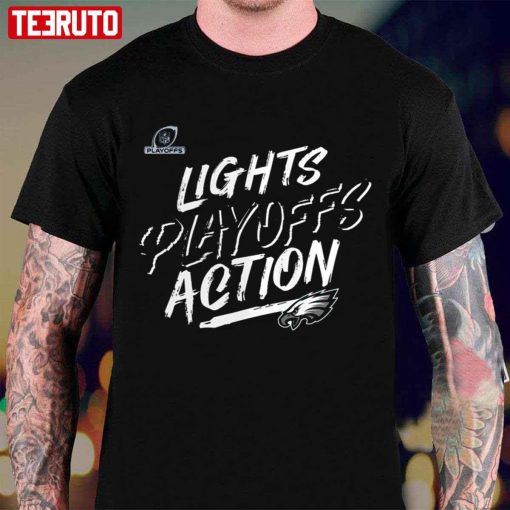 Philadelphia Eagles Fanatics Branded 2021 Nfl Playoffs Bound Lights Action Unisex T-Shirt