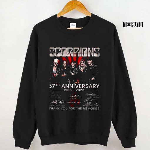 Scorpions 57th Anniversary 1965 2022 Signatures Thank You For The Memories Unisex T-Shirt