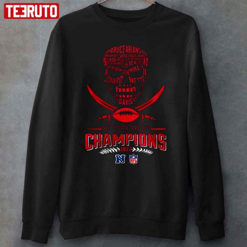 Skull Tampa Bay Buccaneers Football Team 2022 Nfc South Division Champions Unisex T-Shirt