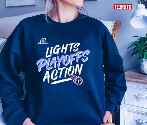 Tennessee Titans 2021 Nfl Playoffs Bound Lights Action Unisex T-Shirt