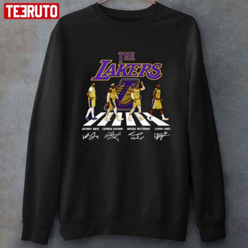 The Lakers Abbey Road Anthony Davis Carmelo Anthony Russell Westbrook Lebron James Hoodie