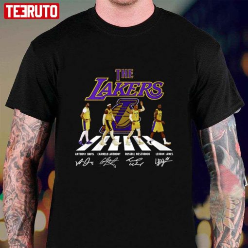 The Lakers Abbey Road Anthony Davis Carmelo Anthony Russell Westbrook Lebron James Hoodie