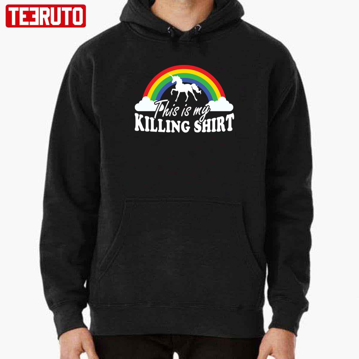 This Is My Killing Unicorn Under Rainbow Unisex T-Shirt