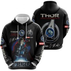 Thor Chris Hemsworth Studios Avengers Signed, Marvel Over Print 3d Hoodie