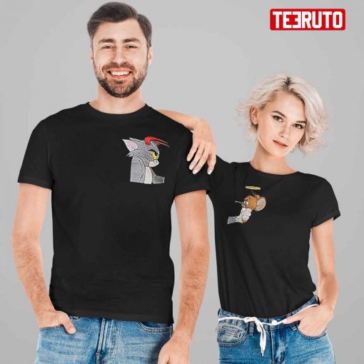 Tom And Jerry Cute Couple Matching Valentine Cartoon T-Shirt