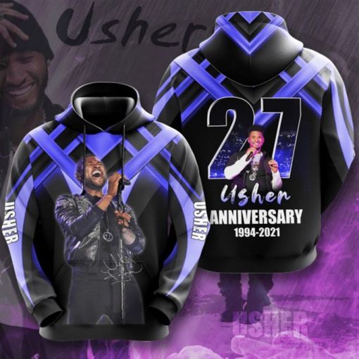 Usher Rnb Signature Design Gift For Fan Custom 3d All Over Printed Hoodie