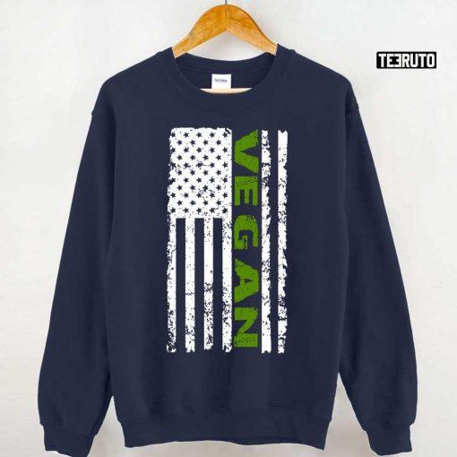 Vegan Design Usa Flag Unisex T-Shirt