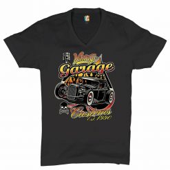 Vintage Garage Customs Est. 1990 V-neck Unisex T-Shirt