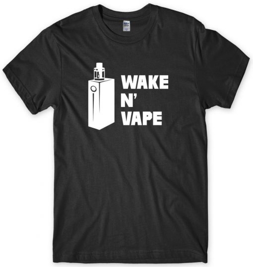 Wake N Vape Mens Funny Unisex T-shirt