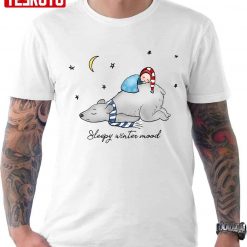 Winter Mood Sleepy Bear Unisex T-Shirt