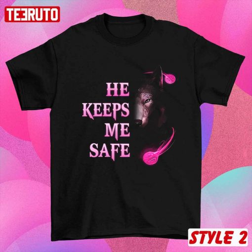 Wolf He Keeps Me Safe She Keeps Me Wild Couple Matching Valentine Sweatshirt