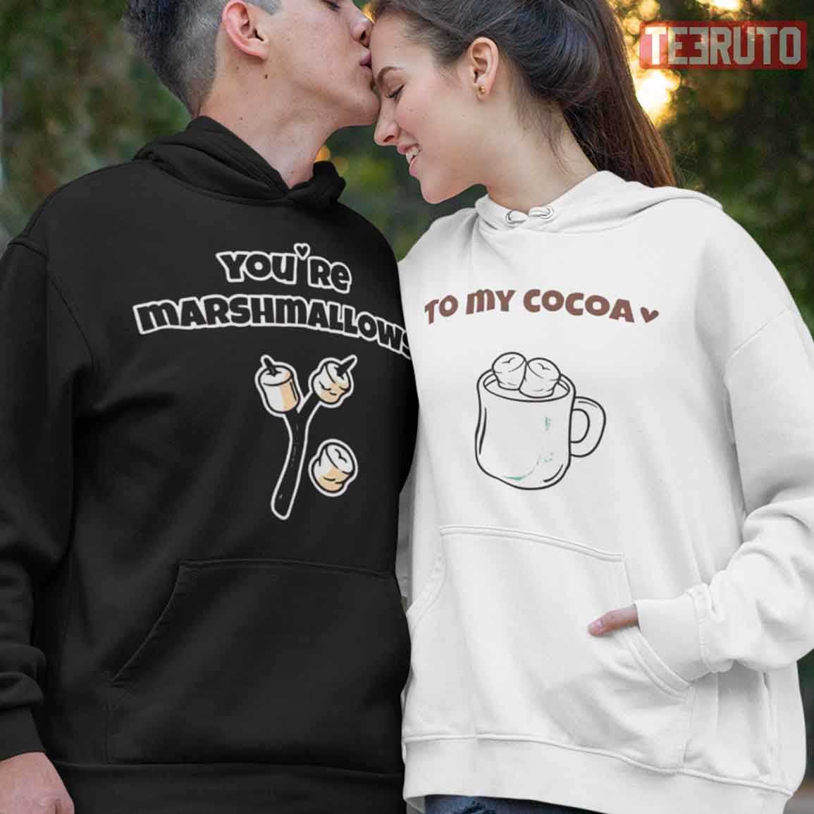 You're Marshmallows To My Cacao Couple Matching Valentine Hoodie