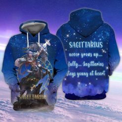 Zodiac Sagittarius Sagittarius Never Grows Up Fully Sagittarius Stays Young At Heart 3d Hoodie