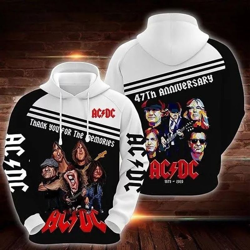 Ac Dc Classic Rock Band Ii 3d Zip Hoodie