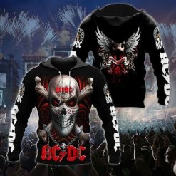 Acdc Skull Gift For Fan 3d Hoodie