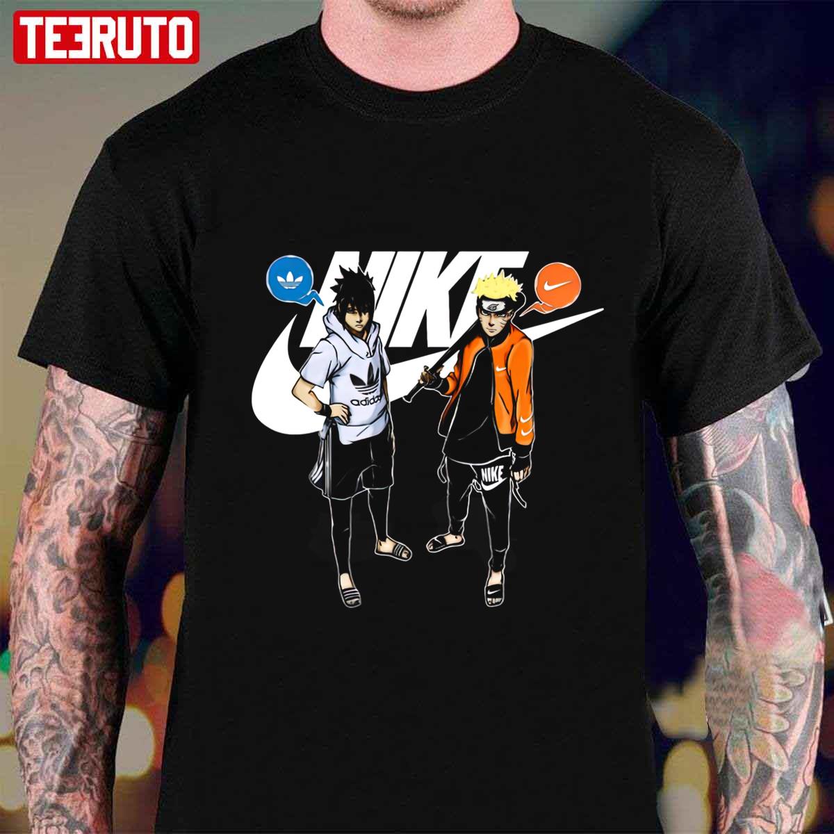 Adidas Sasuke Nike Naruto Friends Or Enemies Unisex T-Shirt