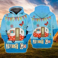 Adventure Enjoy The Journey Just Go Camping 3d Zip Hoodie