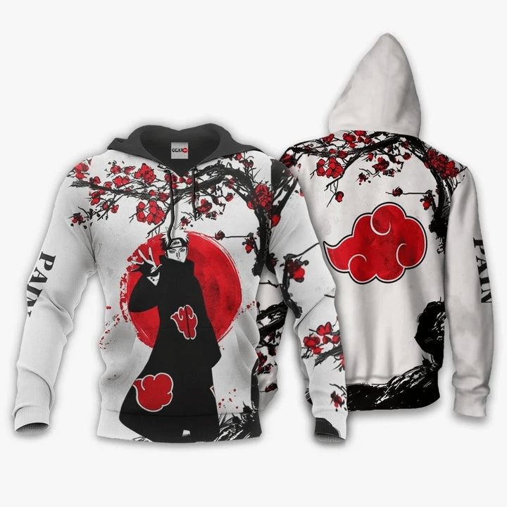 Akatsuki Nagato Anime Manga Naruto 3d Zip Hoodie