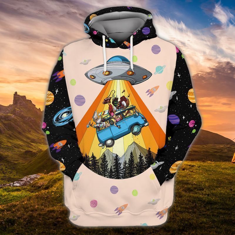 Alien Hippie 3d Zip Hoodie