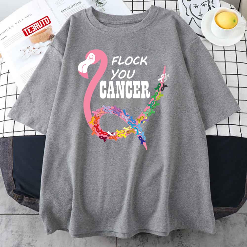 All Cancer Matters Awareness All Ribbons Flamingo Unisex T-Shirt