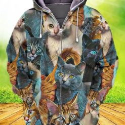 All Cats Animal Lovers 1 Zip 3d T Shirt Zip Bomber Hoodie