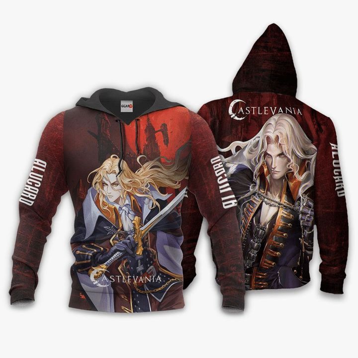 Alucard Anime Manga Castlevania 3d T Shirt Zip Bomber Hoodie