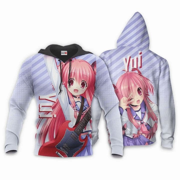 Angel Beats Yui Anime Manga 3d Zip Hoodie