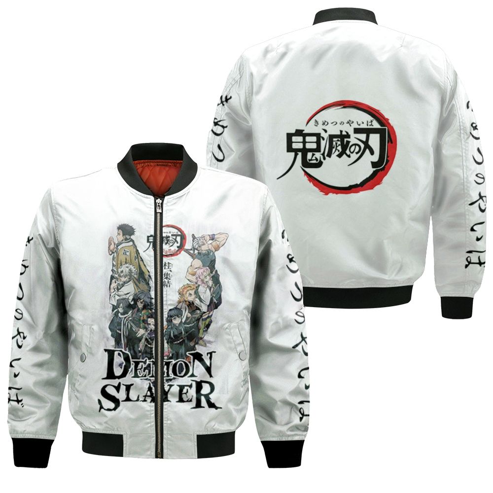 Anime Kimetsu No Yaiba Hashira And Kisatsutai Bomber Jacket