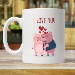 Anniversary Pig I Love You Valentines Day Mug