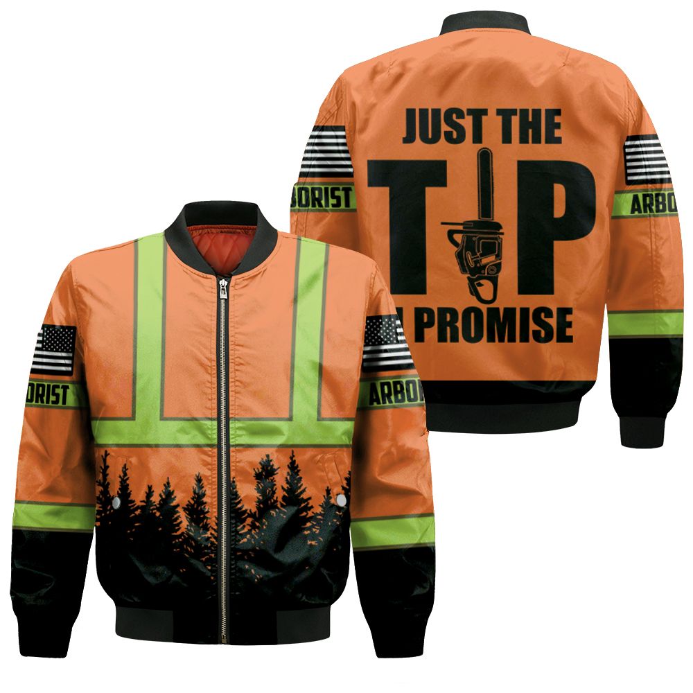 Arborist Just The Tip I Promise 3d Jersey Bomber Jacket