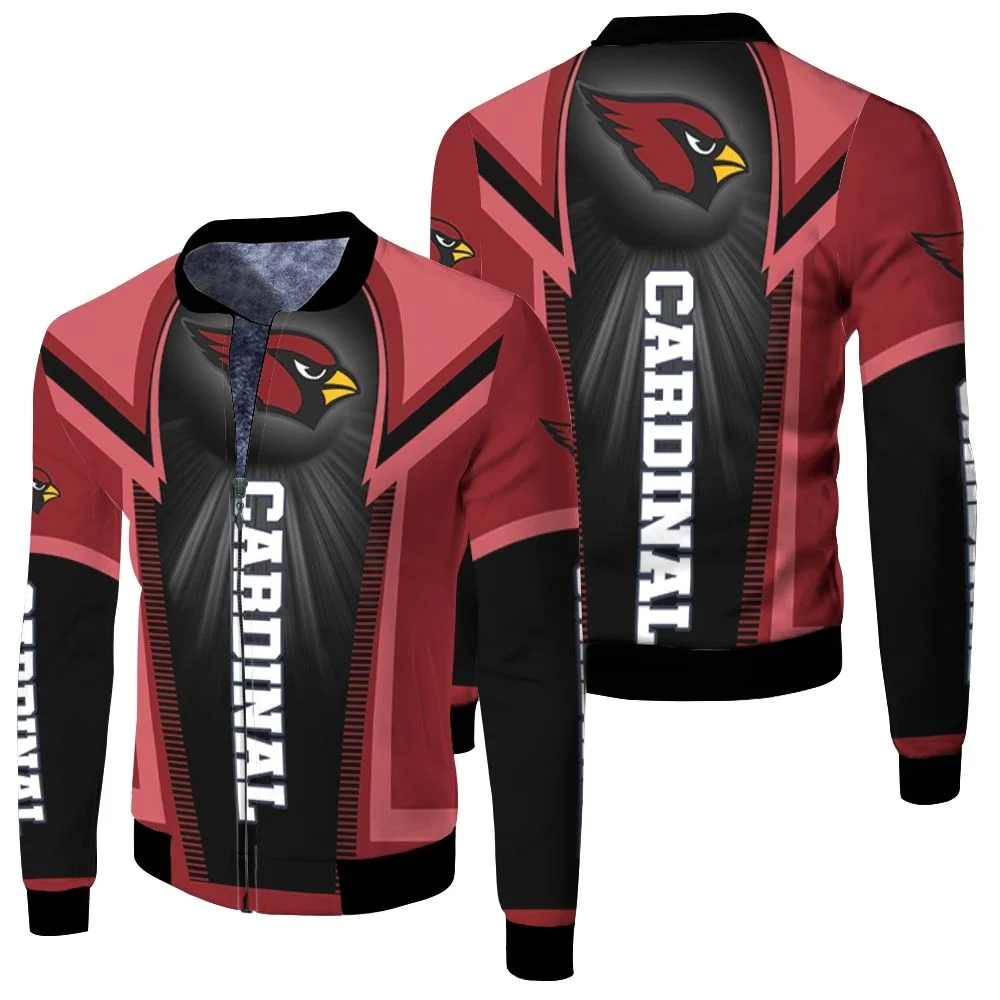 Arizona Cardinals For Fans Fleece Bomber Jacket