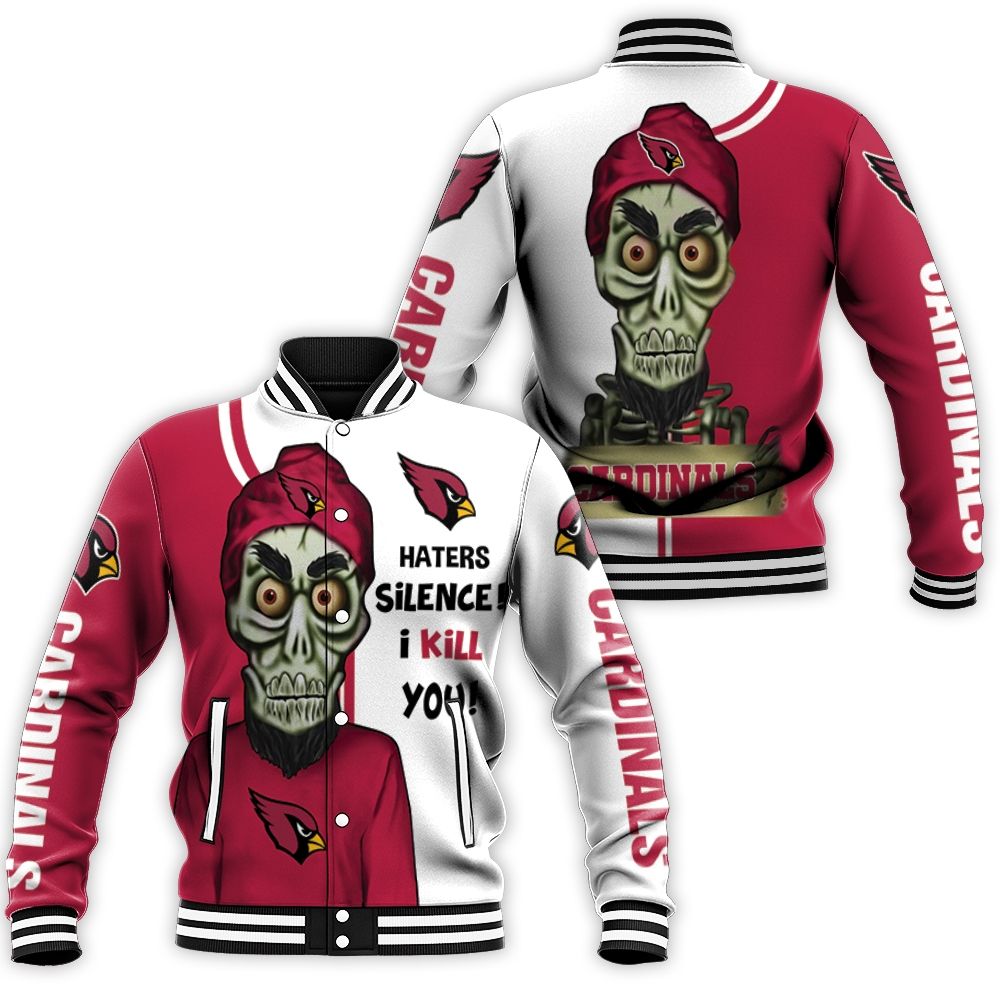 Arizona Cardinals Haters I Kill You 3d Baseball Jacket